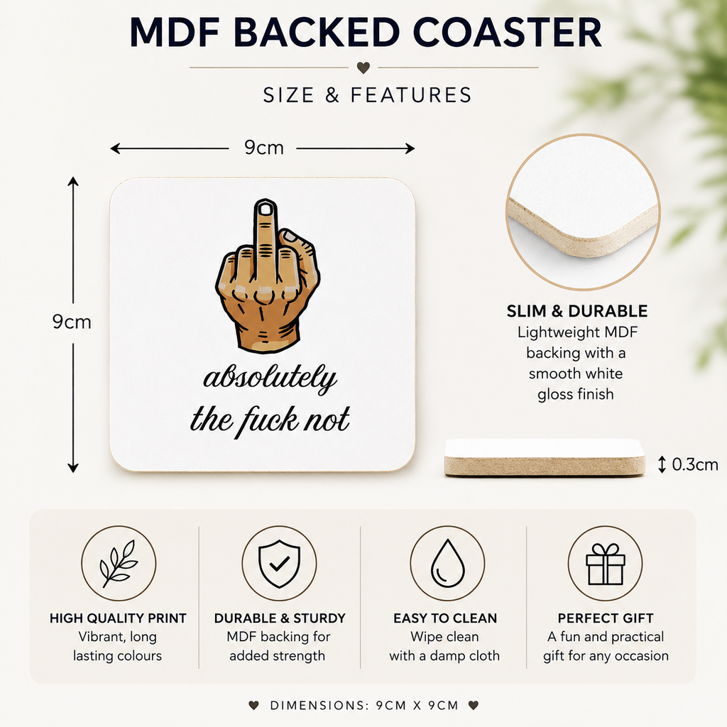 Absolutely The Fuck Not Mug - Funny Sarcastic Mugs, Swearing Humour Office Gift, Cheeky Novelty Mug