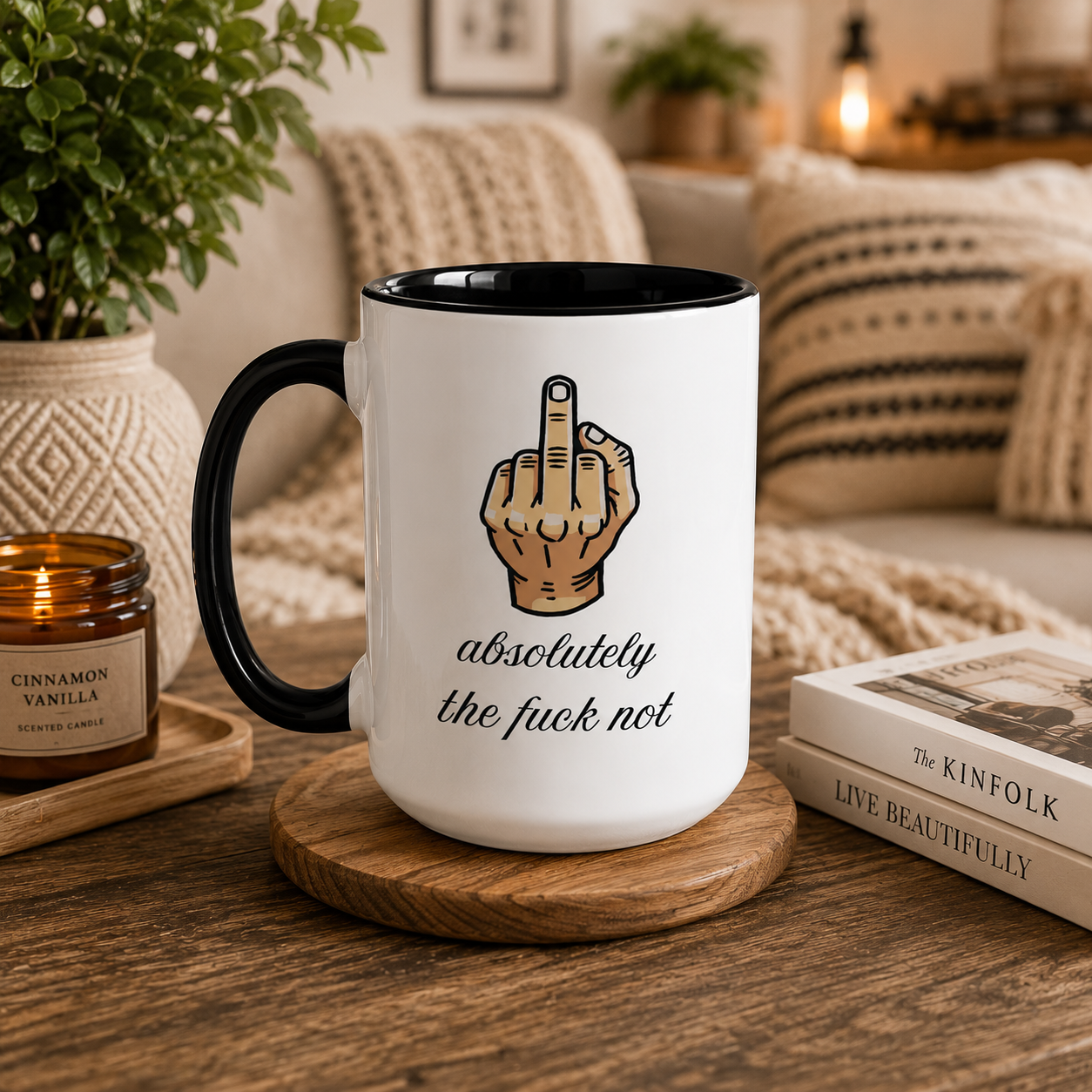 Absolutely The Fuck Not Mug - Funny Sarcastic Mugs, Swearing Humour Office Gift, Cheeky Novelty Mug