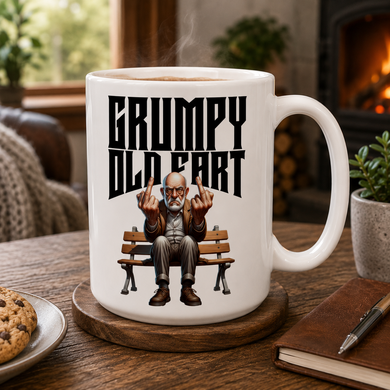 Grumpy Old Fart Mug – Sarcastic Gift for Men, Hilarious Coffee Cup for Dad, Grandad, Uncle, Husband, Boyfriend, Funny Birthday or Christmas Present