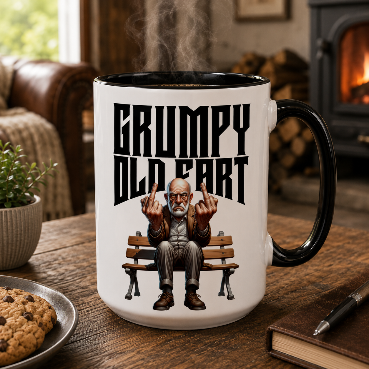 Grumpy Old Fart Mug – Sarcastic Gift for Men, Hilarious Coffee Cup for Dad, Grandad, Uncle, Husband, Boyfriend, Funny Birthday or Christmas Present
