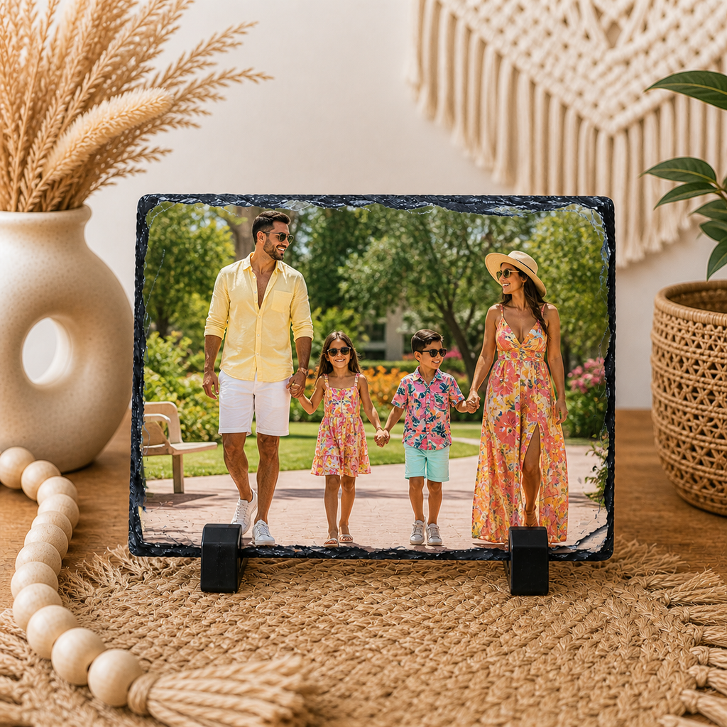 Personalised Photo Slate | Custom Picture Gift | Memorial Keepsake | Family Photo Plaque