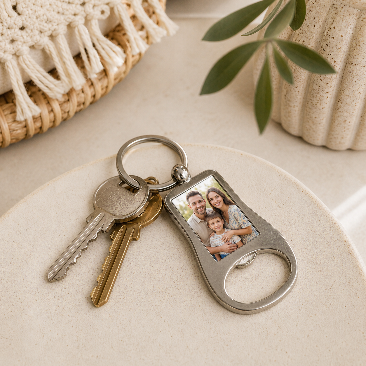 Personalised Photo Keyring Bottle Opener | Custom Picture Keychain Gift | Keepsake Keyring | Dad Gift Father’s Day | Anniversary