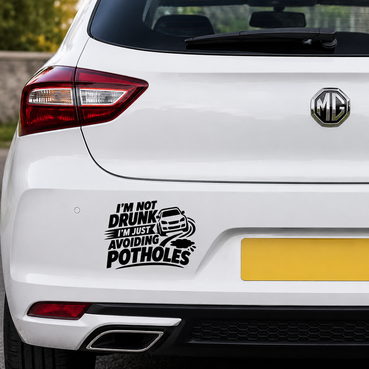 I'm Not Drunk I'm Just Avoiding Potholes Car Vinyl Decal Sticker