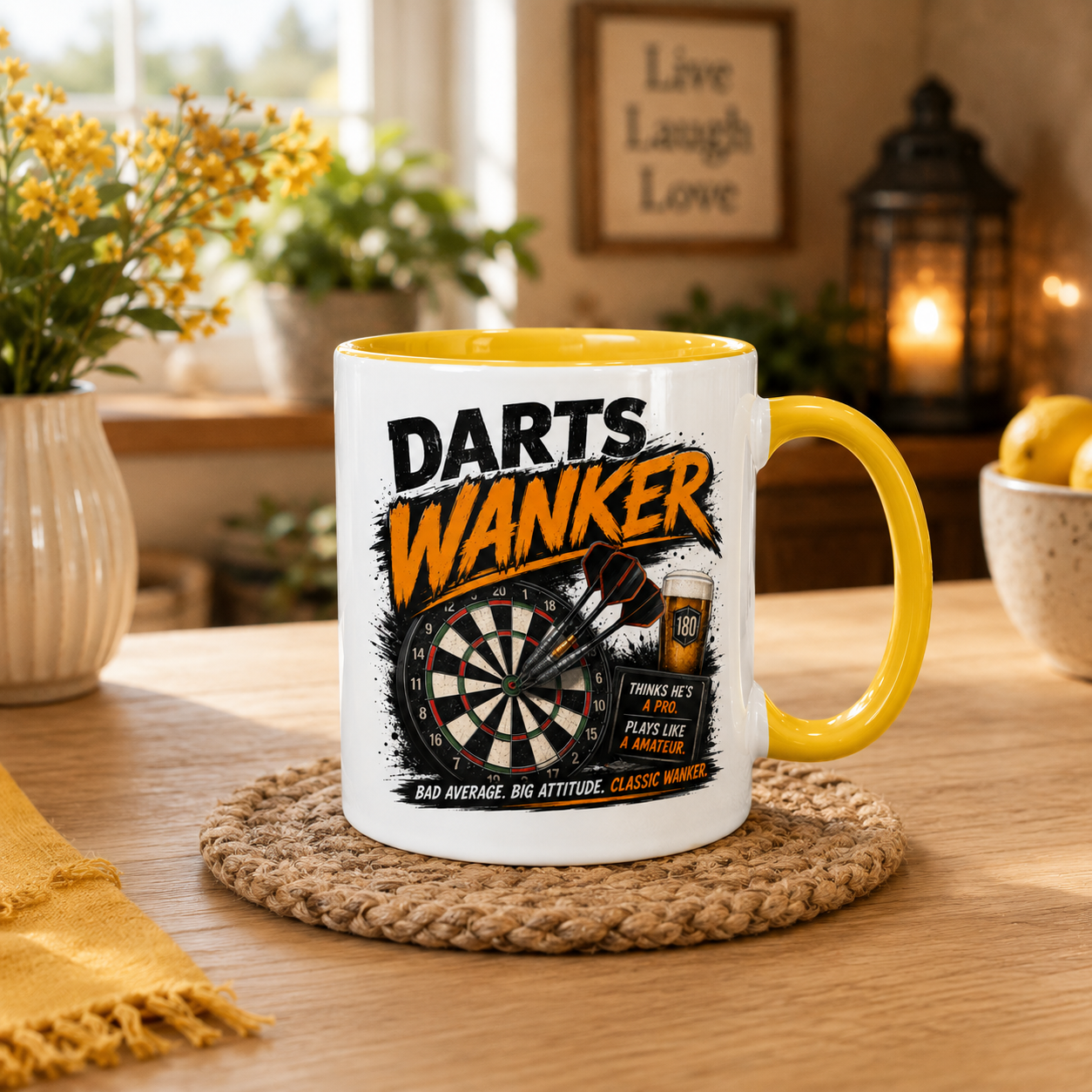 Funny Darts Mug | Darts Wanker Gift | Pub Mug For Him