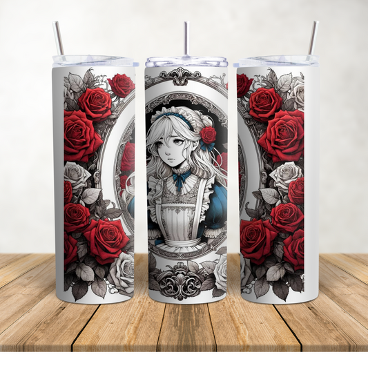 Alice in Wonder Land Tumbler - 20oz hot or cold drinks cup