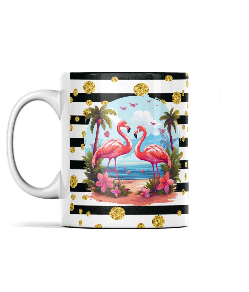 Flamingo Tumbler gift set mug coaster for her mum nan best friend birthday present