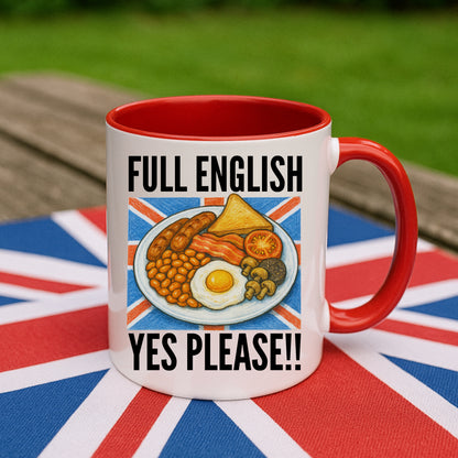 Funny British Breakfast Mug, Tumbler or Coaster – Ideal for Birthdays, Christmas, Foodies & Kitchen Gifts