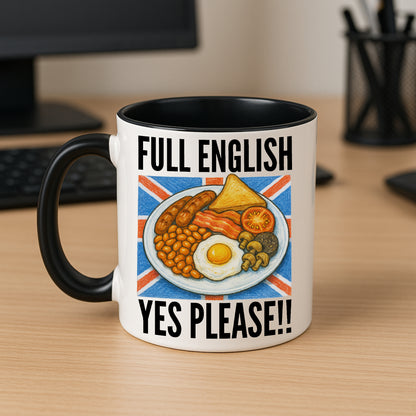 Funny British Breakfast Mug, Tumbler or Coaster – Ideal for Birthdays, Christmas, Foodies & Kitchen Gifts