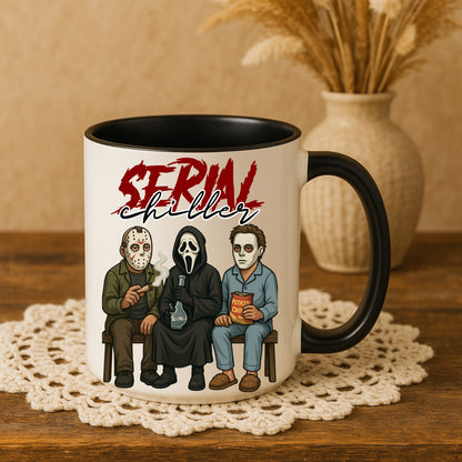 Serial Chiller Mug – Funny Horror Coffee Cup Halloween Gift for Movie Fans