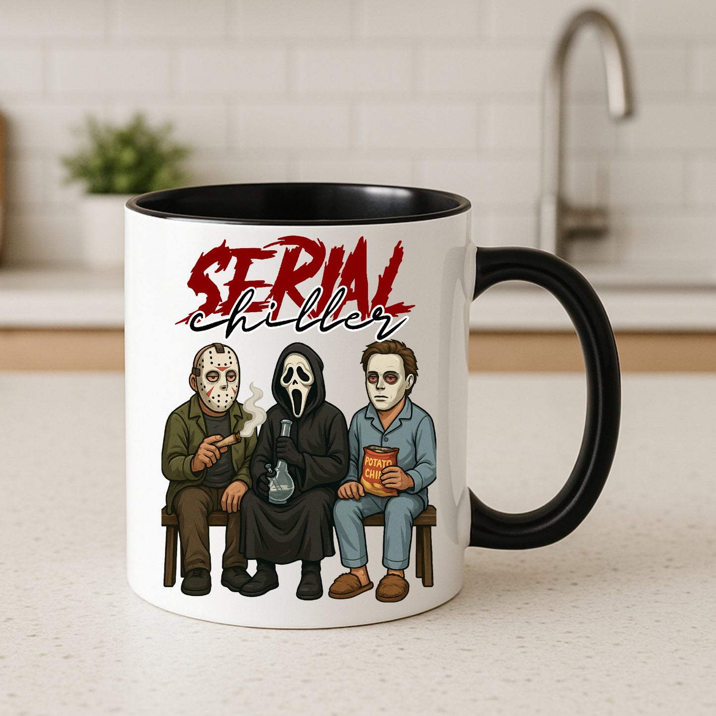 Serial Chiller Mug – Funny Horror Coffee Cup Halloween Gift for Movie Fans