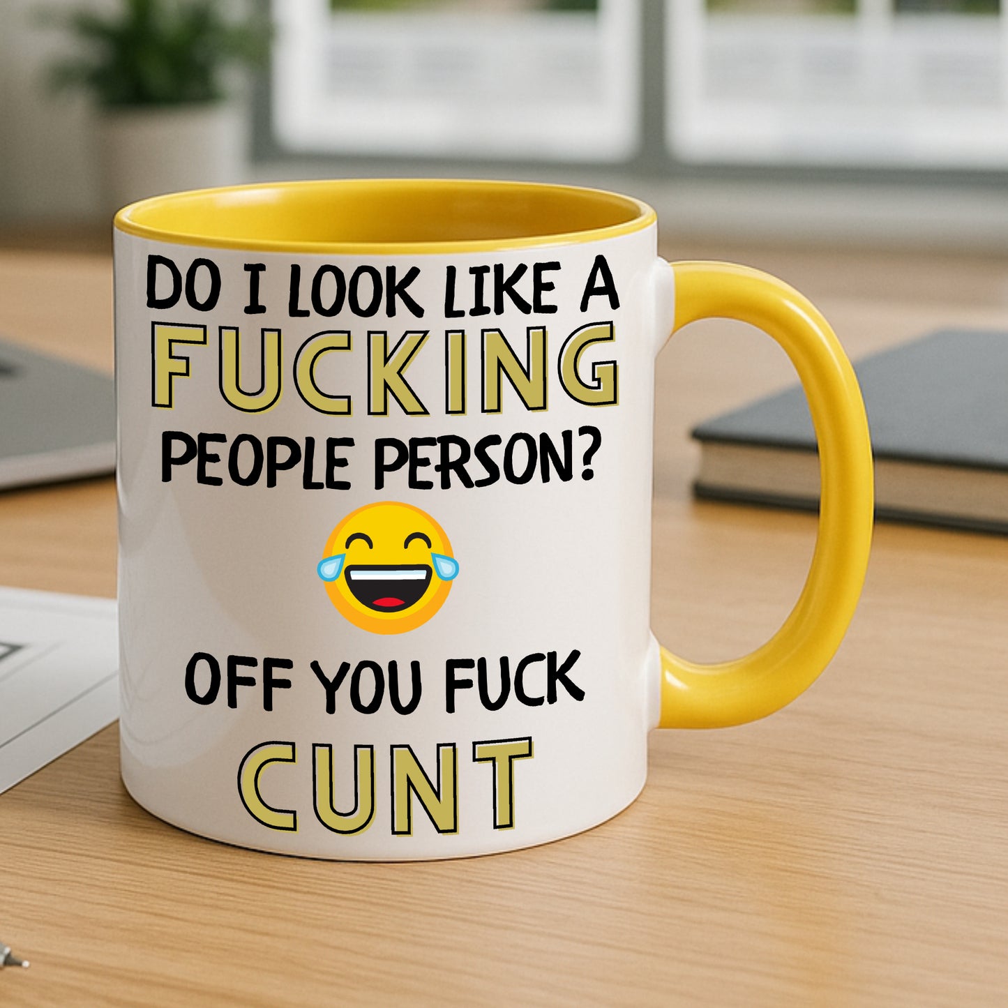 Do I look like a fucking people person off you fuck cunt funny rude coffee mug