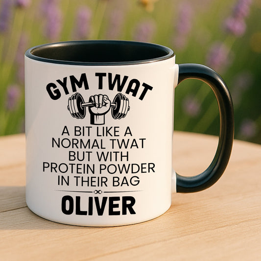 Gym Twat Mug Funny Fitness Gift Gym Buddy Protein Powder Cup Personalised 11oz 15oz