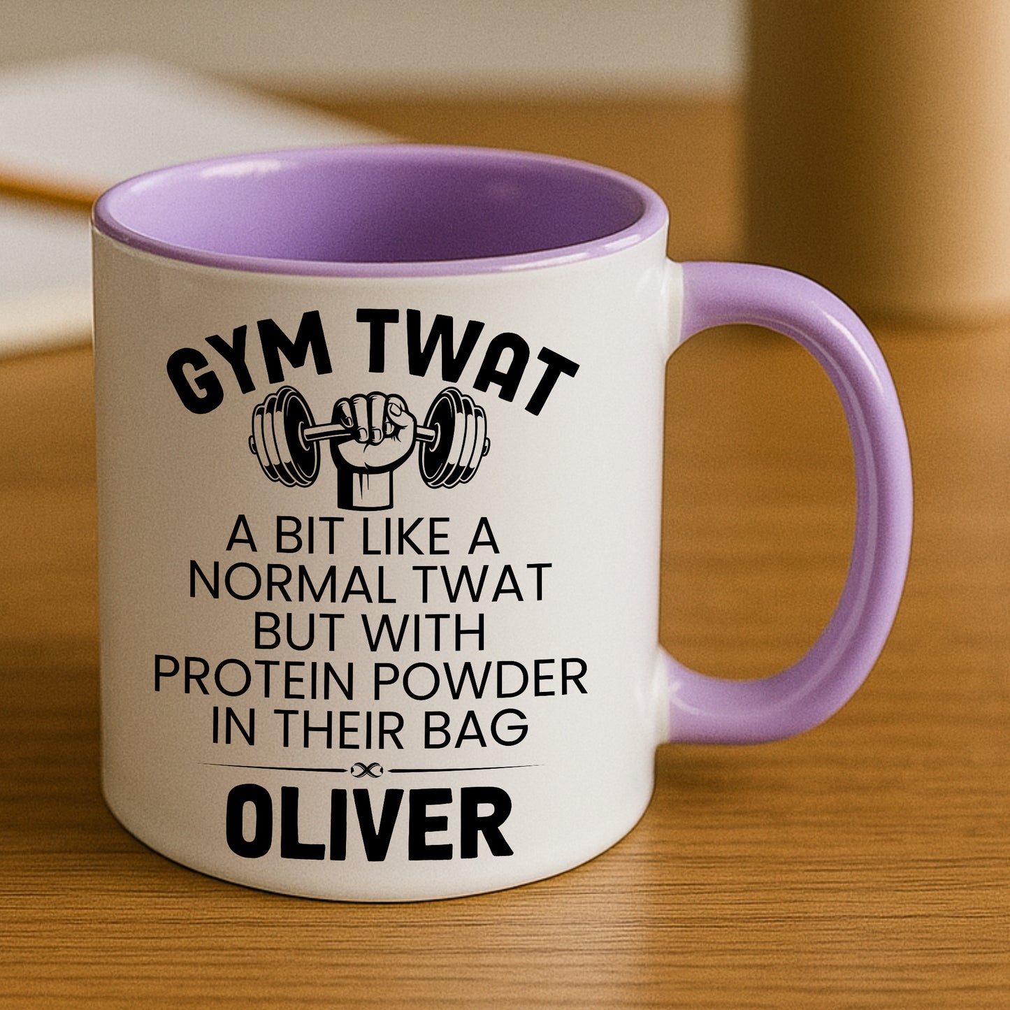 Gym Twat Mug Funny Fitness Gift Gym Buddy Protein Powder Cup Personalised 11oz 15oz