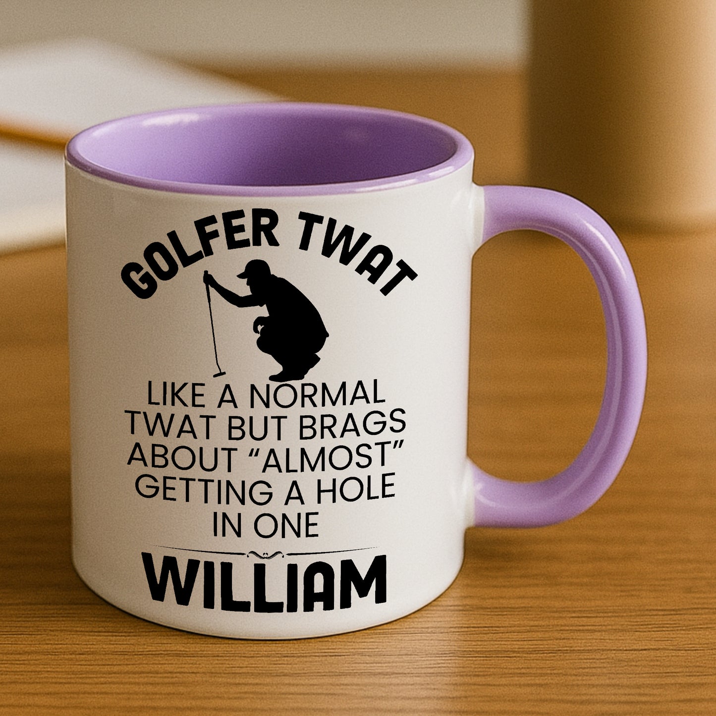 Golfer Twat Mug Funny Golf Gift Personalised Cup Hole In One Joke Present 11oz 15oz
