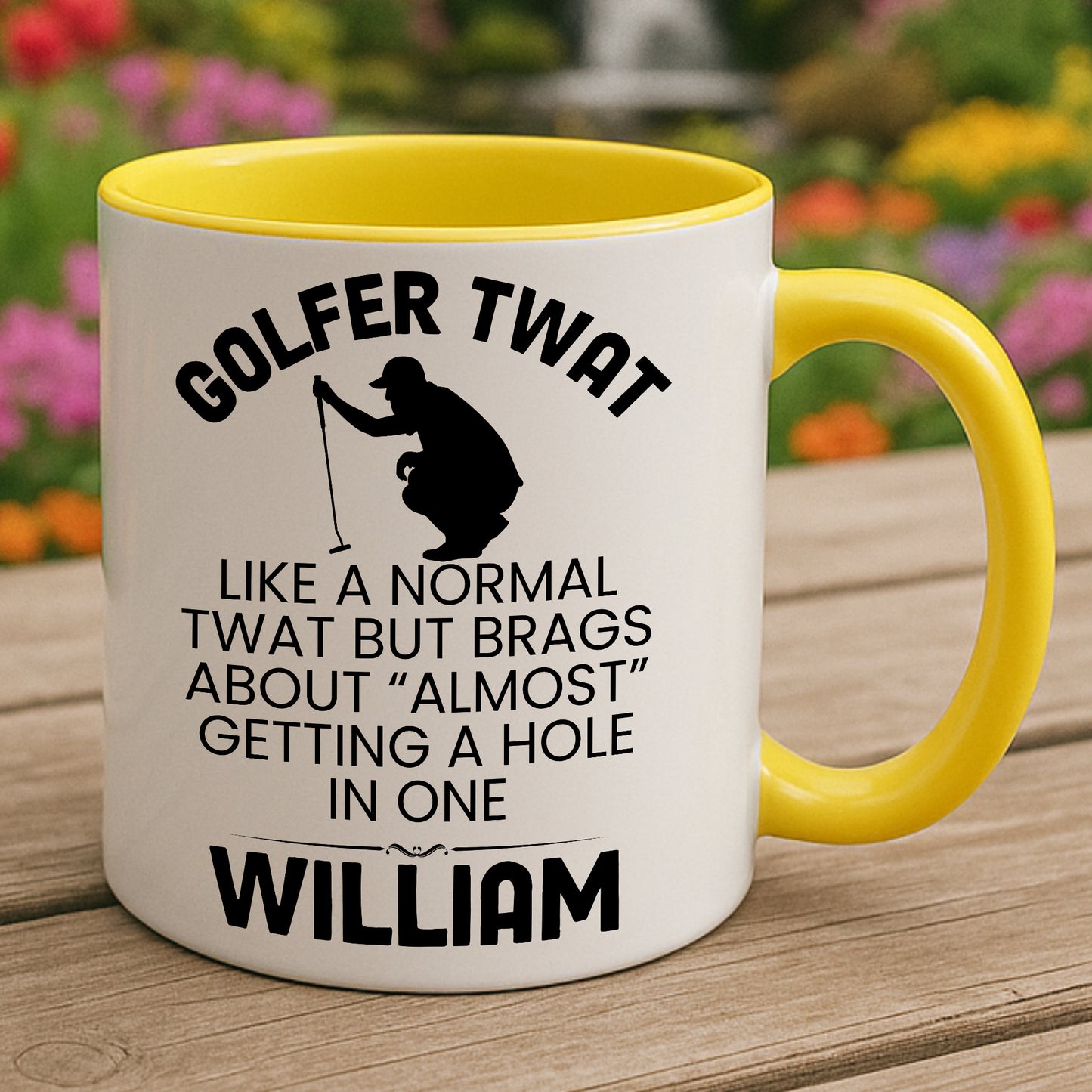Golfer Twat Mug Funny Golf Gift Personalised Cup Hole In One Joke Present 11oz 15oz