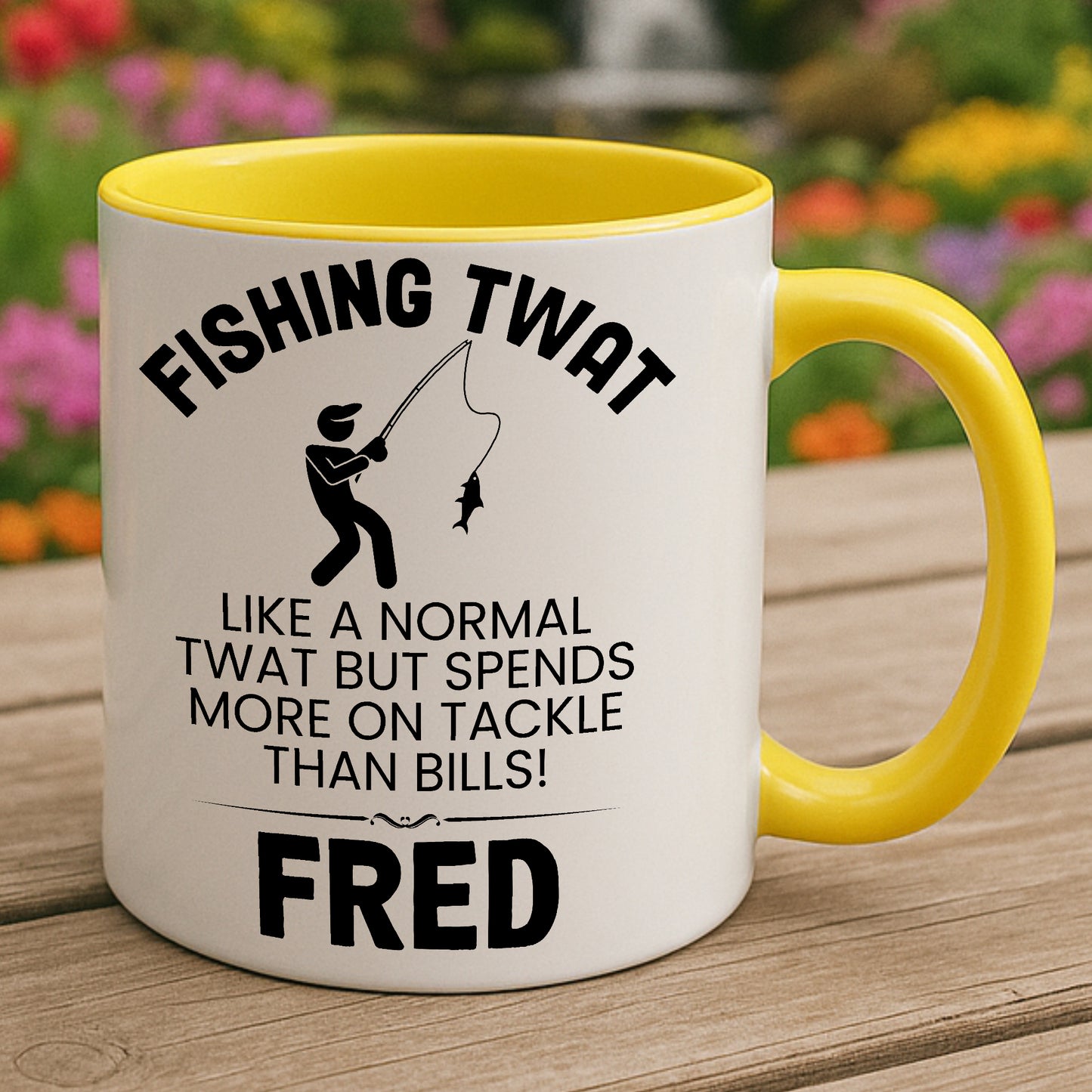 Fishing Twat Mug Funny Gift Personalised Cup Angler Joke Present 11oz 15oz