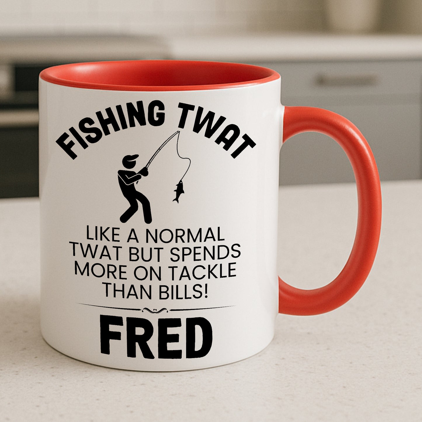 Fishing Twat Mug Funny Gift Personalised Cup Angler Joke Present 11oz 15oz