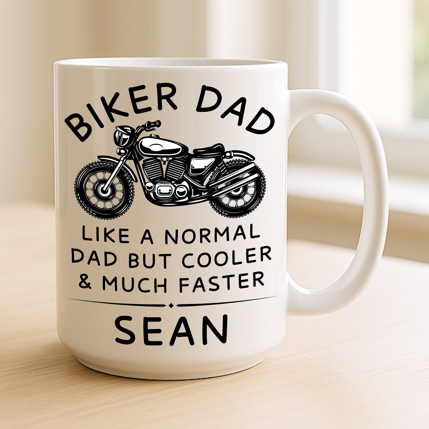 Biker Dad Motorcycle theme coffee mug