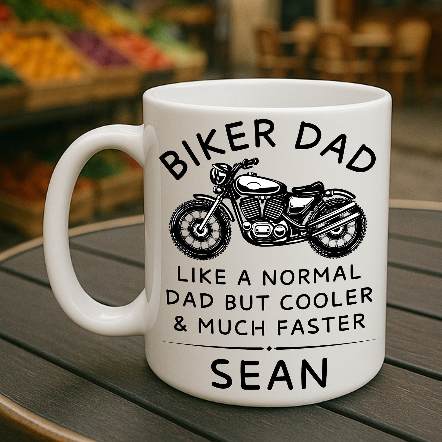 Biker Dad Motorcycle theme coffee mug