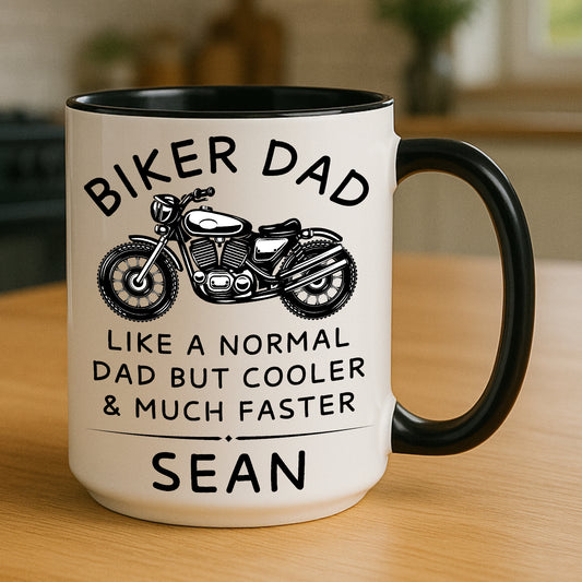Biker Dad Motorcycle theme coffee mug