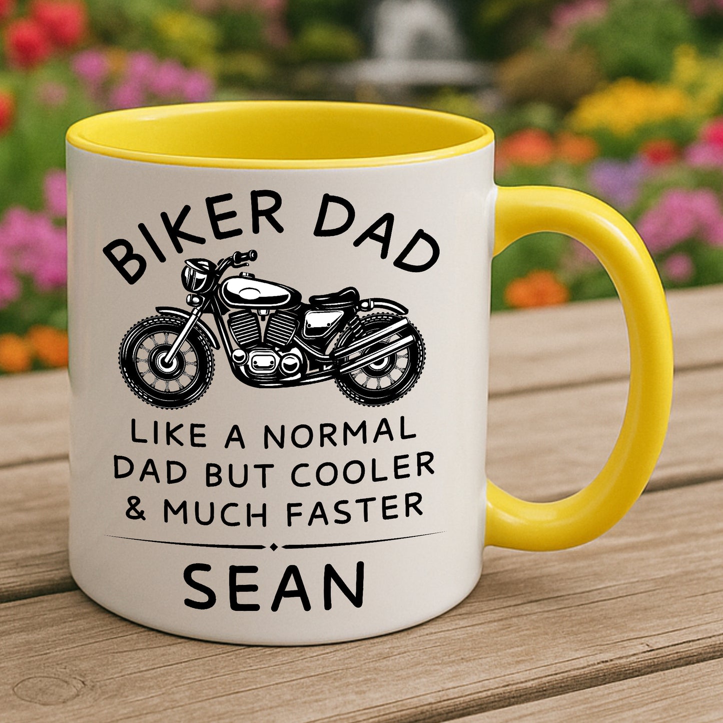 Biker Dad Motorcycle theme coffee mug
