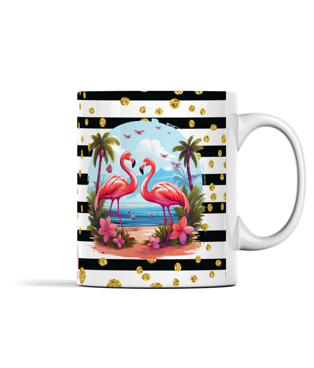 Flamingo Tumbler gift set mug coaster for her mum nan best friend birthday present