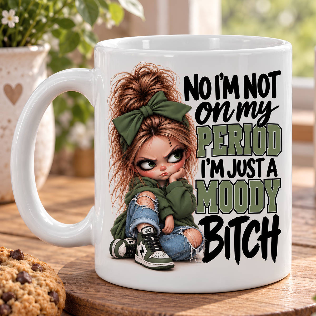 Funny Moody Bitch Period Mug | Rude PMS Gift for Her