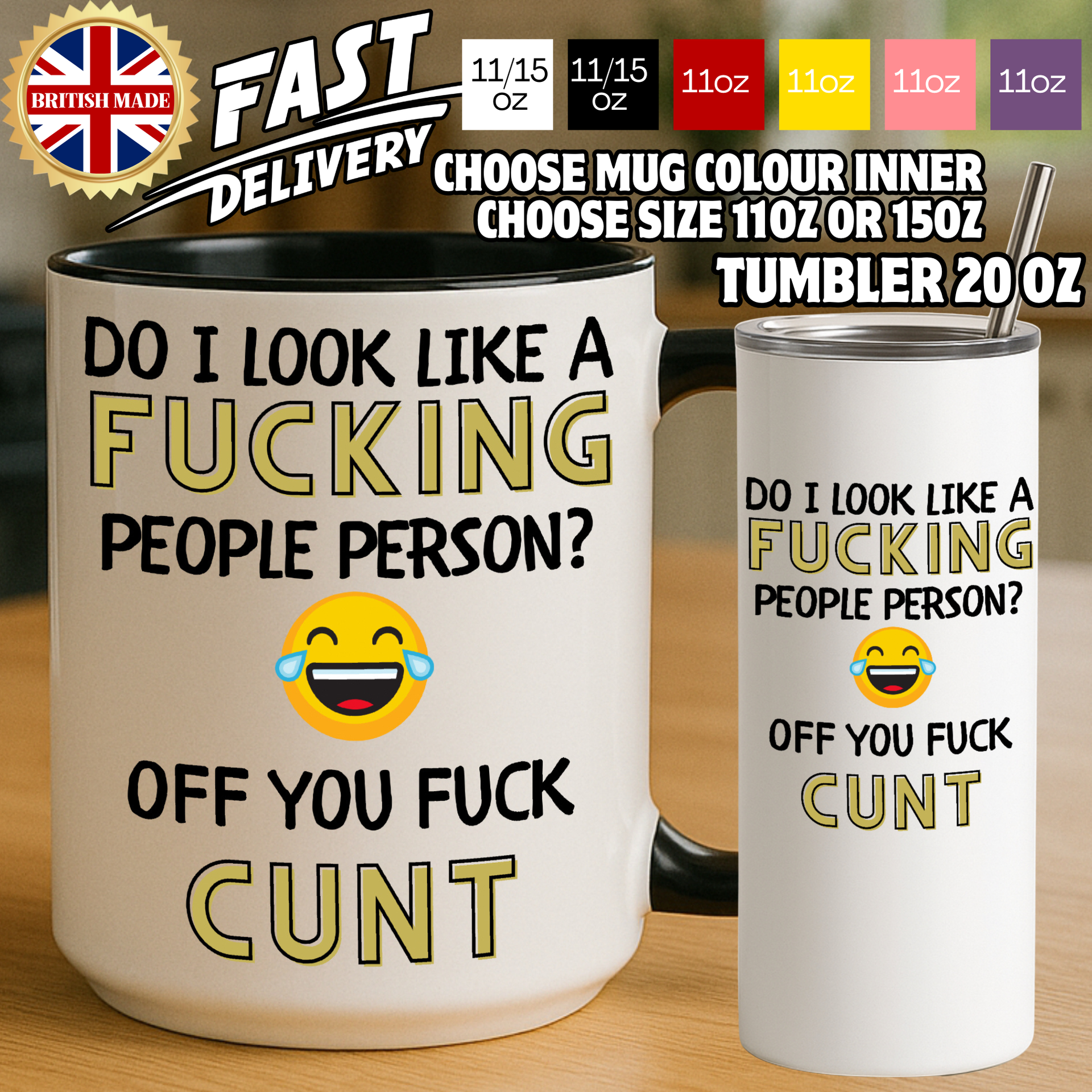 FACCIO look like a fucking PERSONE PERSONA Mug Sarcasm sacrastic amico divertente Tazza Idea Regalo Compleanno Natale studenti