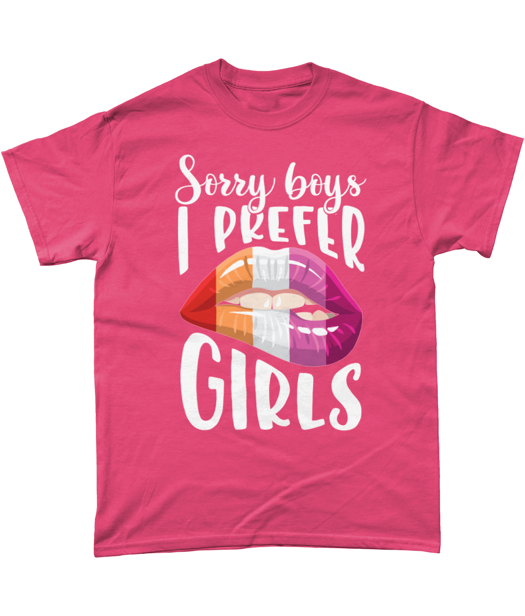 Sorry boys I prefer girls lesbian t-shirt