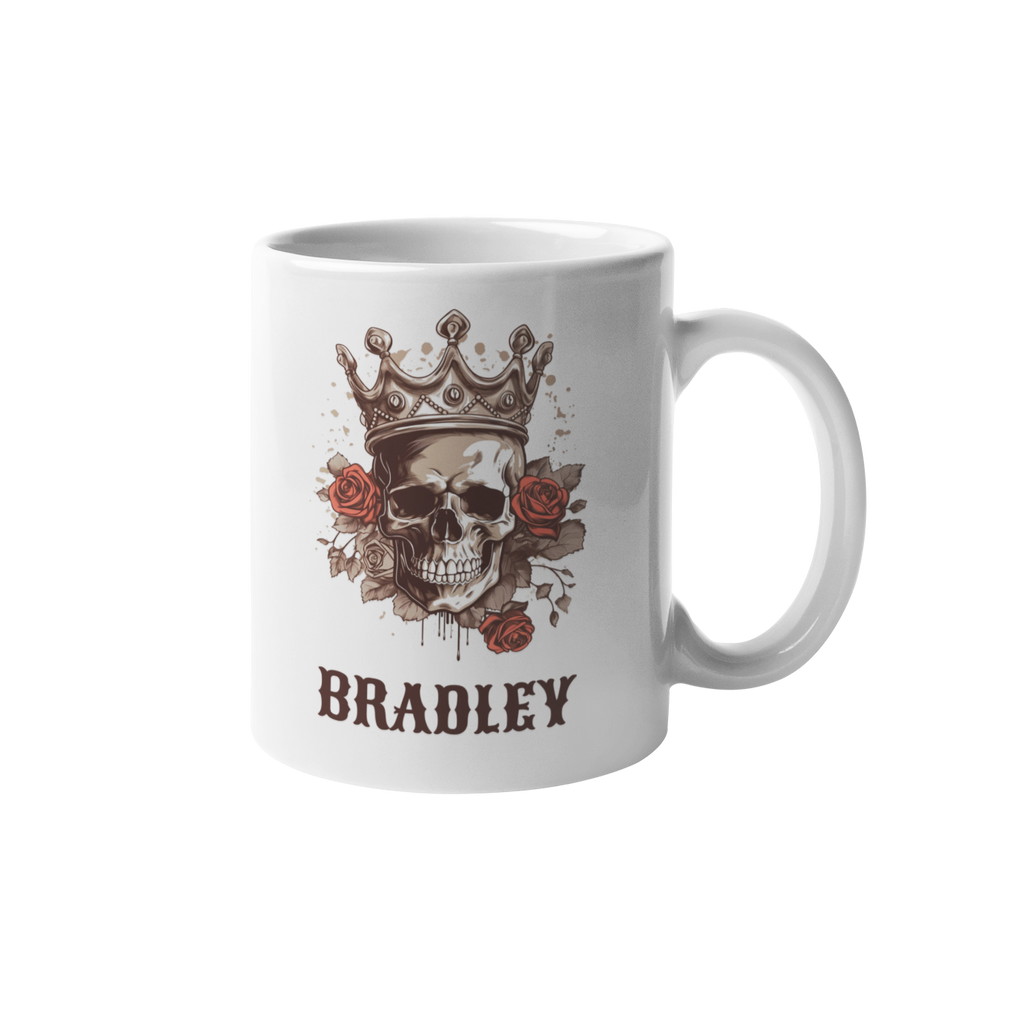 Skull and roses King personalised 20oz tumbler