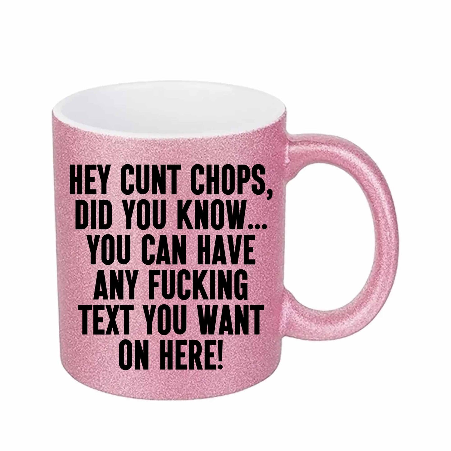 Customisable Text Mug – Personalised Naughty Swear Mug, Bold Statement Coffee Mug, Funny Offensive Gift