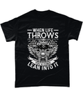 Biker T-Shirt – When Life Throws You a Curve, Lean Into It