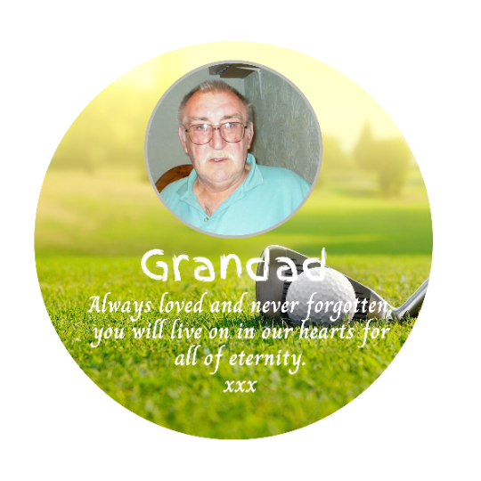 Memorial Christmas tree bauble decoration in loving memory of loved one
