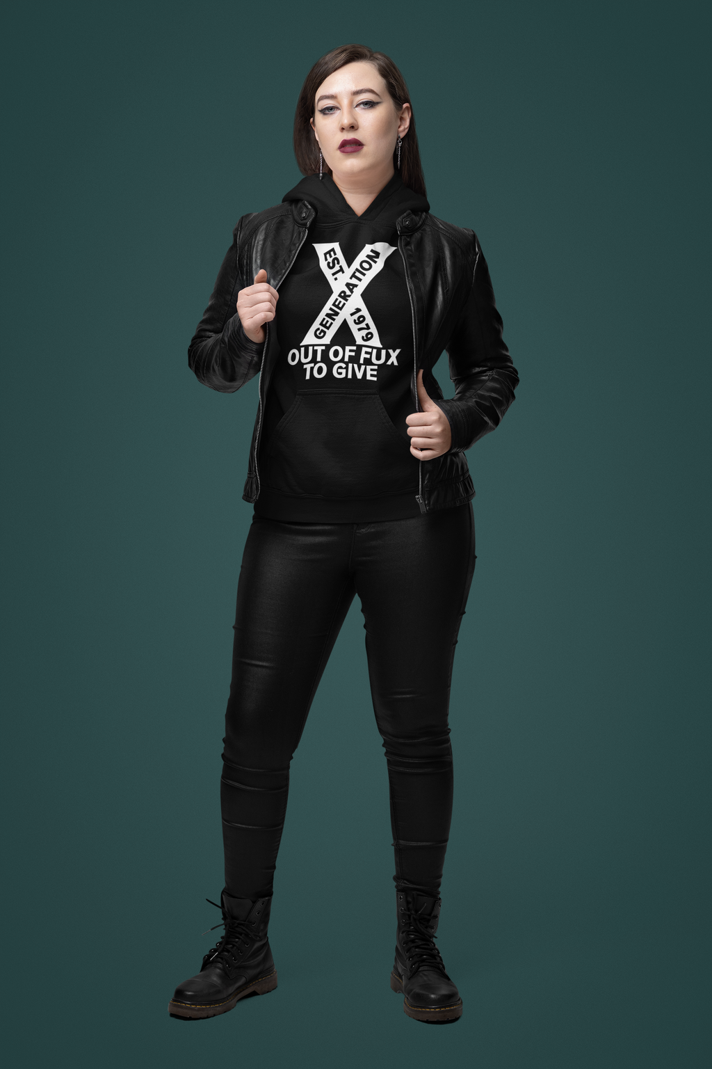 Generation X Hoodie - Out of Fux to Give, Funny British Pullover, Retro Nostalgic Gen X Hoodie