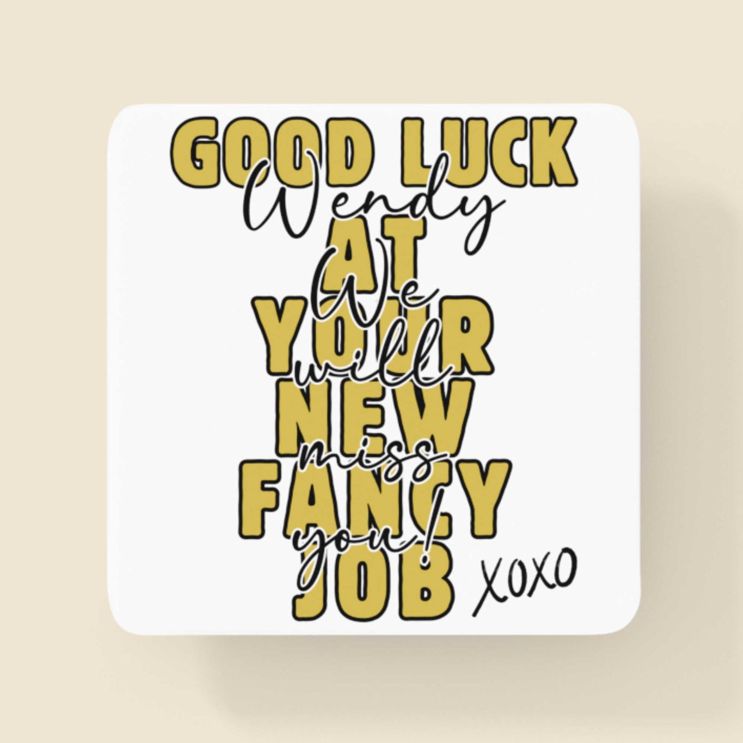 Personalised Good Luck At Your New Job Mug - Leaving Gift for co-workers Personalised Farewell Gift, Office Leaving Present, New Job Celebration Cup