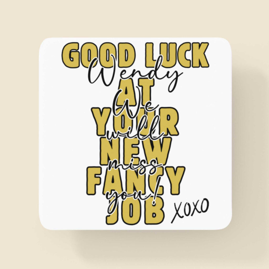 Personalised Good Luck At Your New Job Mug - Leaving Gift for co-workers Personalised Farewell Gift, Office Leaving Present, New Job Celebration Cup