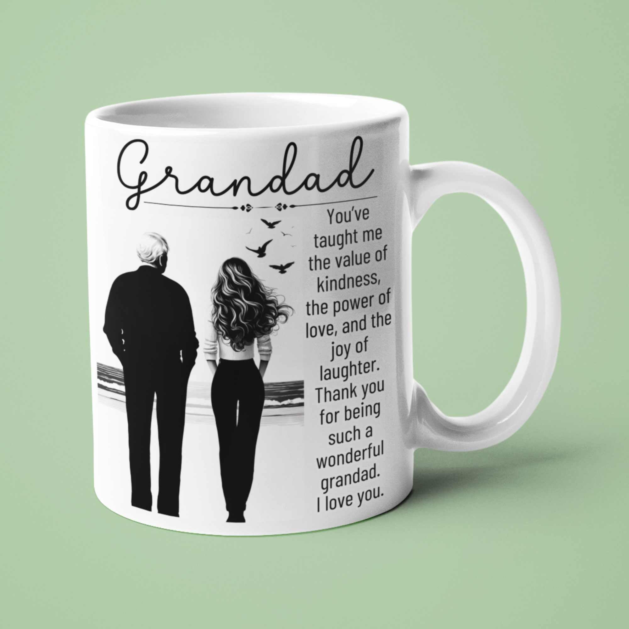 Thank You Grandad Mug – Sentimental Gift for Grandfather, Perfect for Christmas, Birthday, or Grandparents Day Thoughtful Present for Grandad from Grandchildren