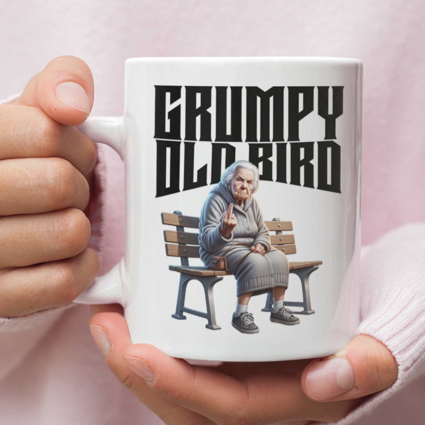 Grumpy Old Bird Funny Rude Mug for women