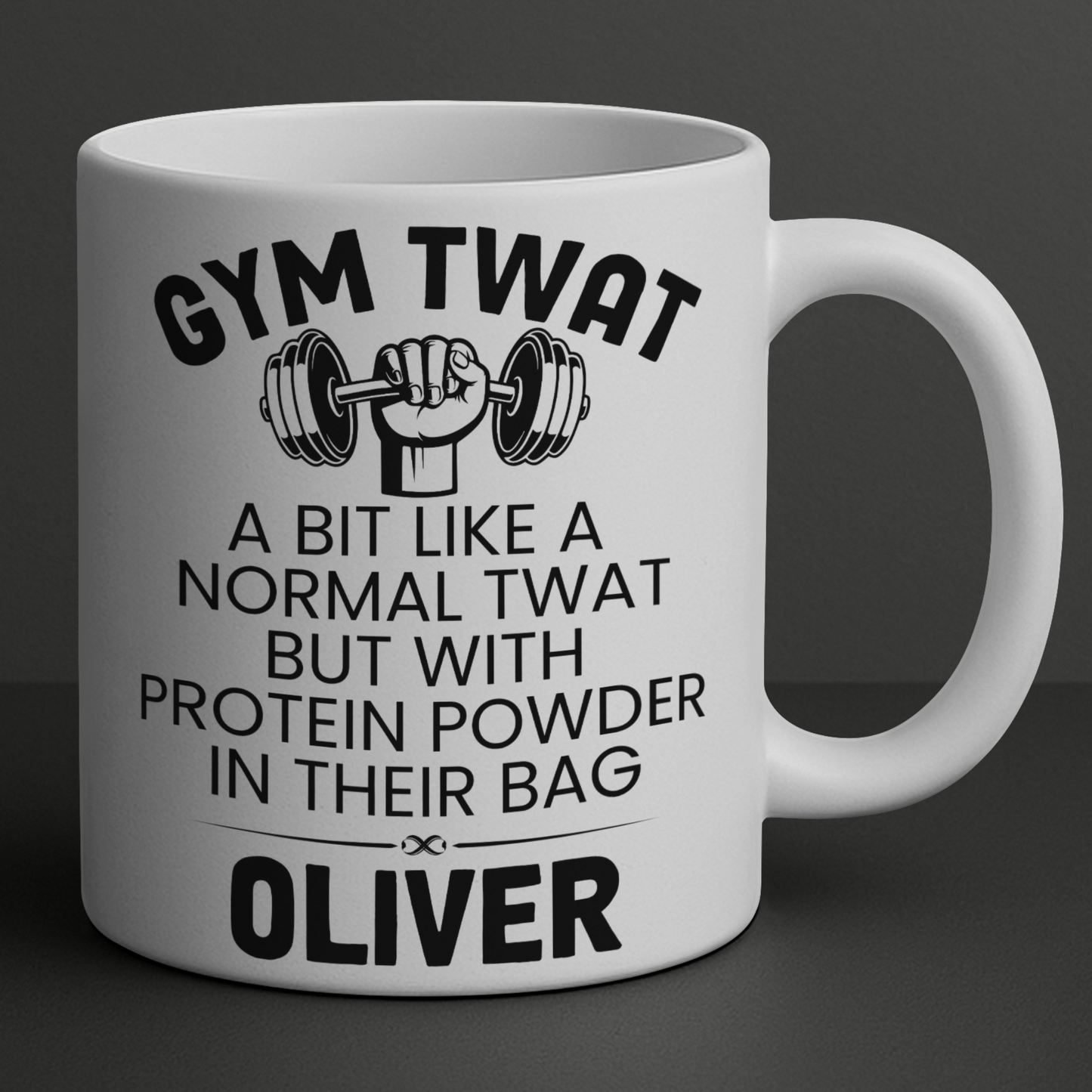 Gym Twat Mug Funny Fitness Gift Gym Buddy Protein Powder Cup Personalised 11oz 15oz