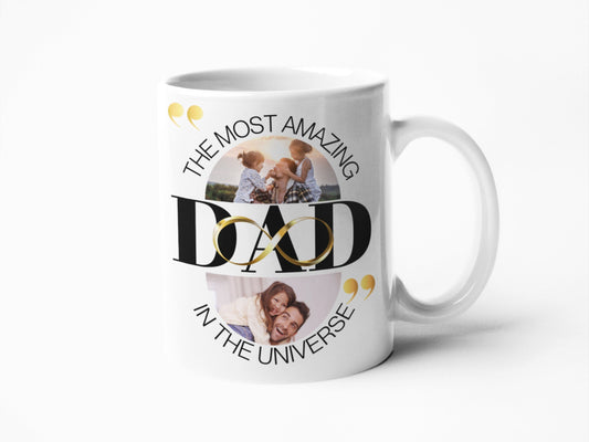 Amazing Dad Photo personalised Mug for Fathers gift