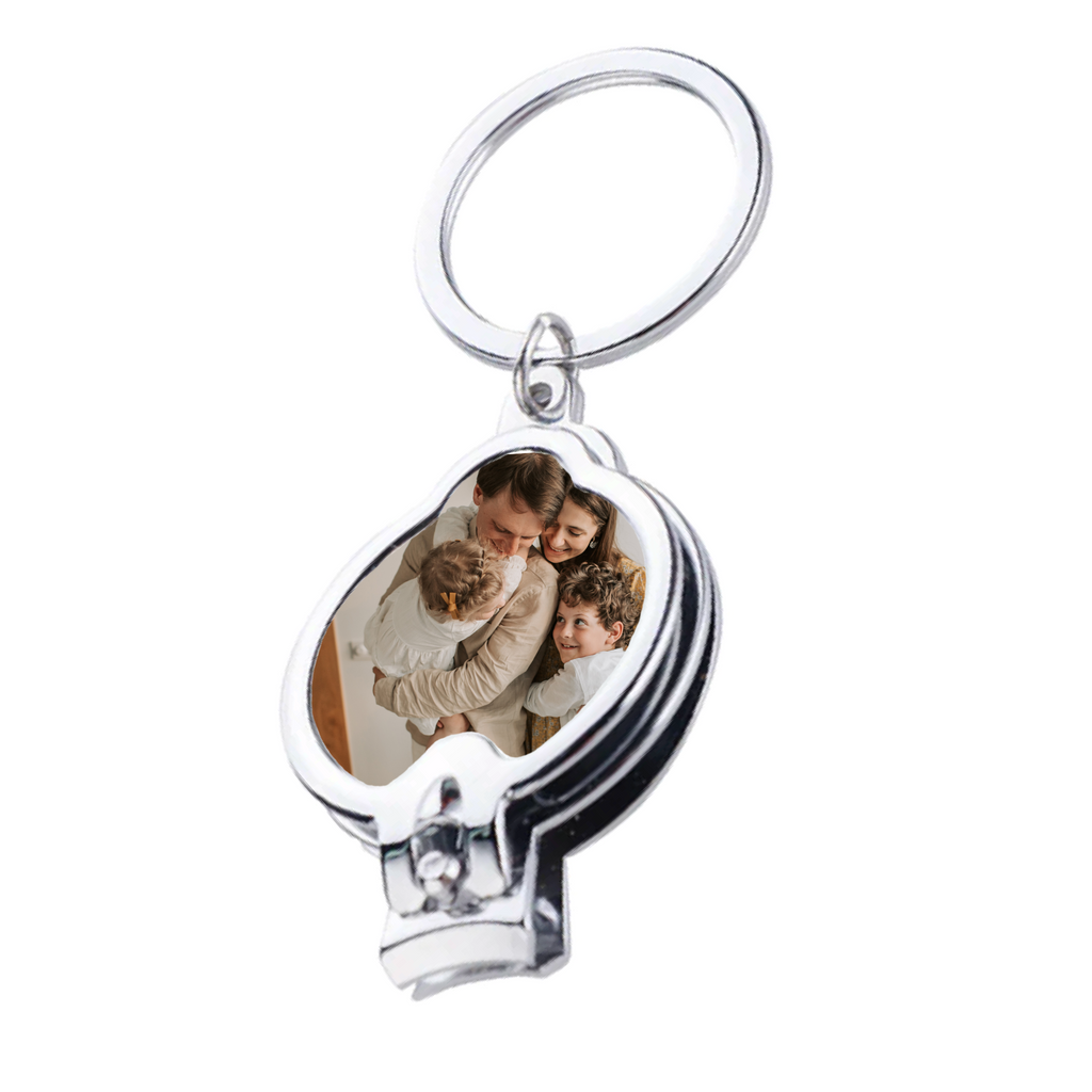 Personalised Photo Keyring Nail Clipper – Custom Picture Keychain, Bottle Opener Keyring