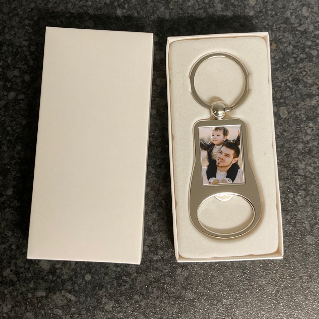 Personalised Photo Keyring Bottle Opener | Custom Picture Keychain Gift | Keepsake Keyring | Dad Gift Father’s Day | Anniversary