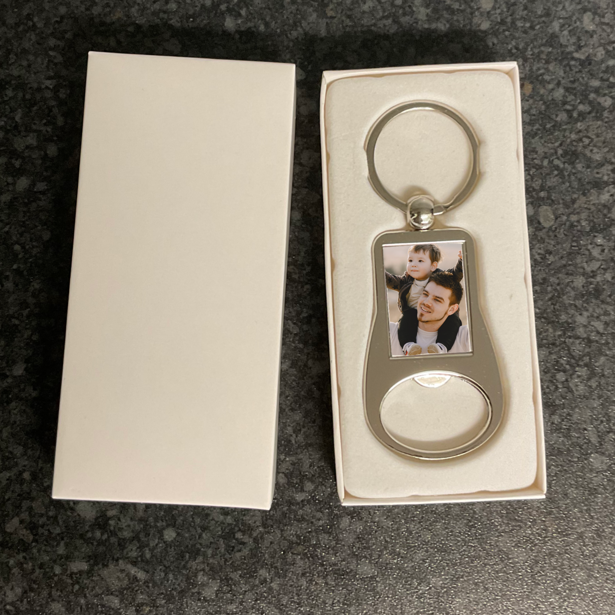 Personalised Photo Keyring Bottle Opener | Custom Picture Keychain Gift | Keepsake Keyring | Dad Gift Father’s Day | Anniversary
