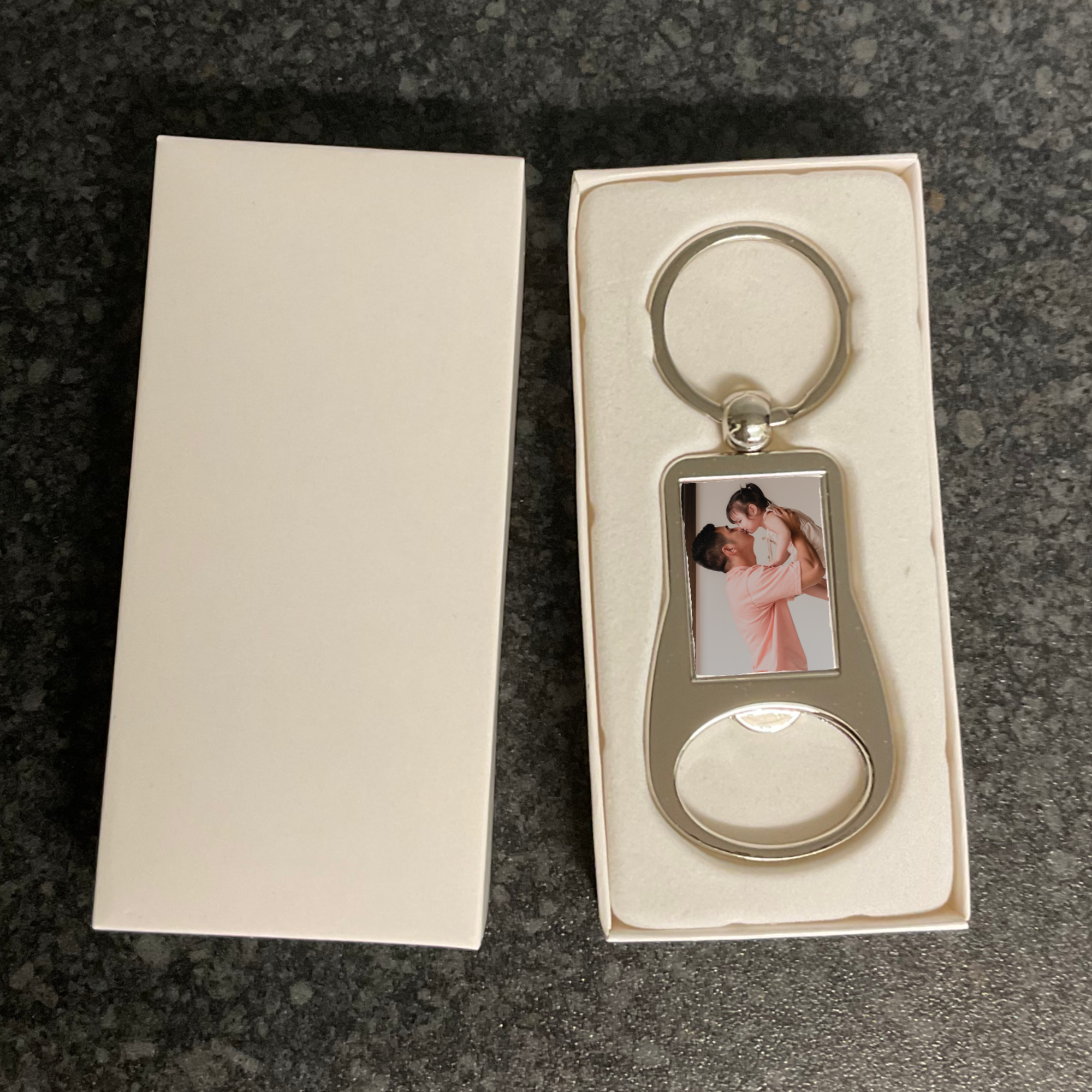 Personalised Photo Keyring Bottle Opener | Custom Picture Keychain Gift | Keepsake Keyring | Dad Gift Father’s Day | Anniversary