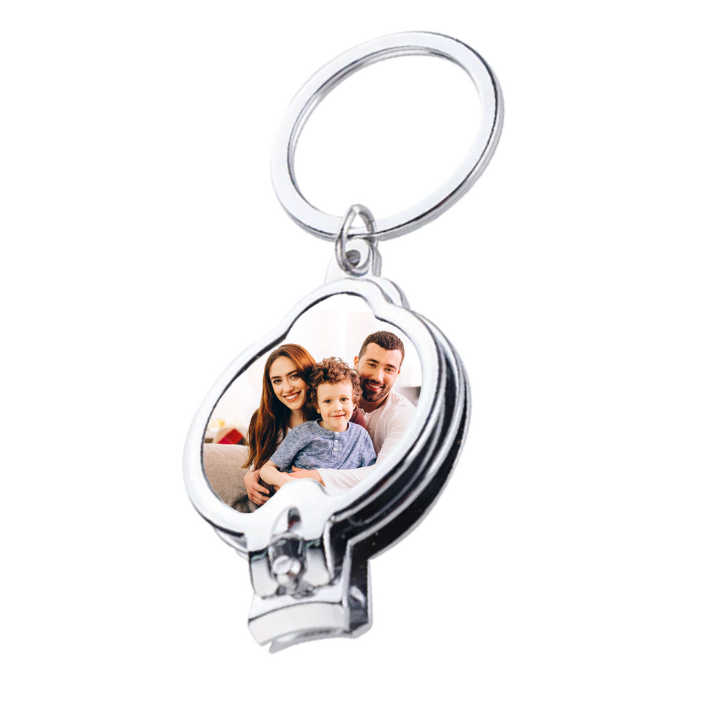 Personalised Photo Keyring Nail Clipper – Custom Picture Keychain, Bottle Opener Keyring
