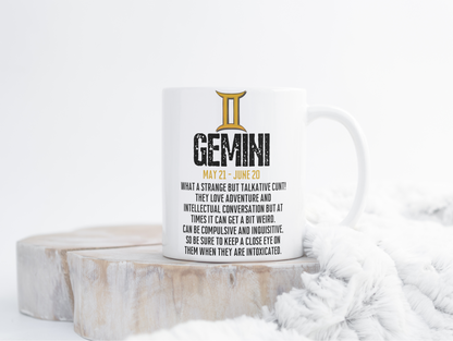 Gemini horoscope astrological starsign funny coffee mug gifts for birthdays