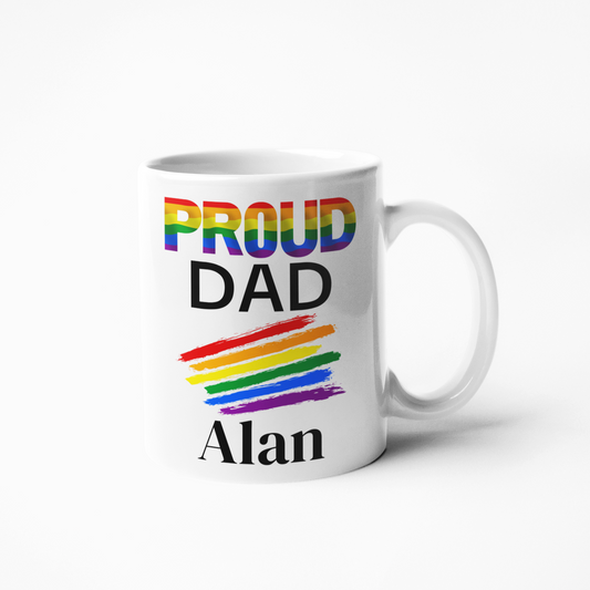 Gay pride LGBTQIA proud mum proud dad mug