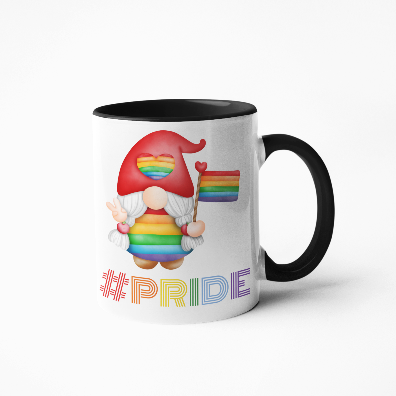 Gnome lady gay pride LGBTQIA coffee mug