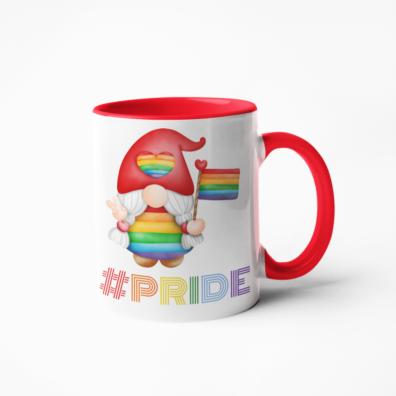 Gnome lady gay pride LGBTQIA coffee mug
