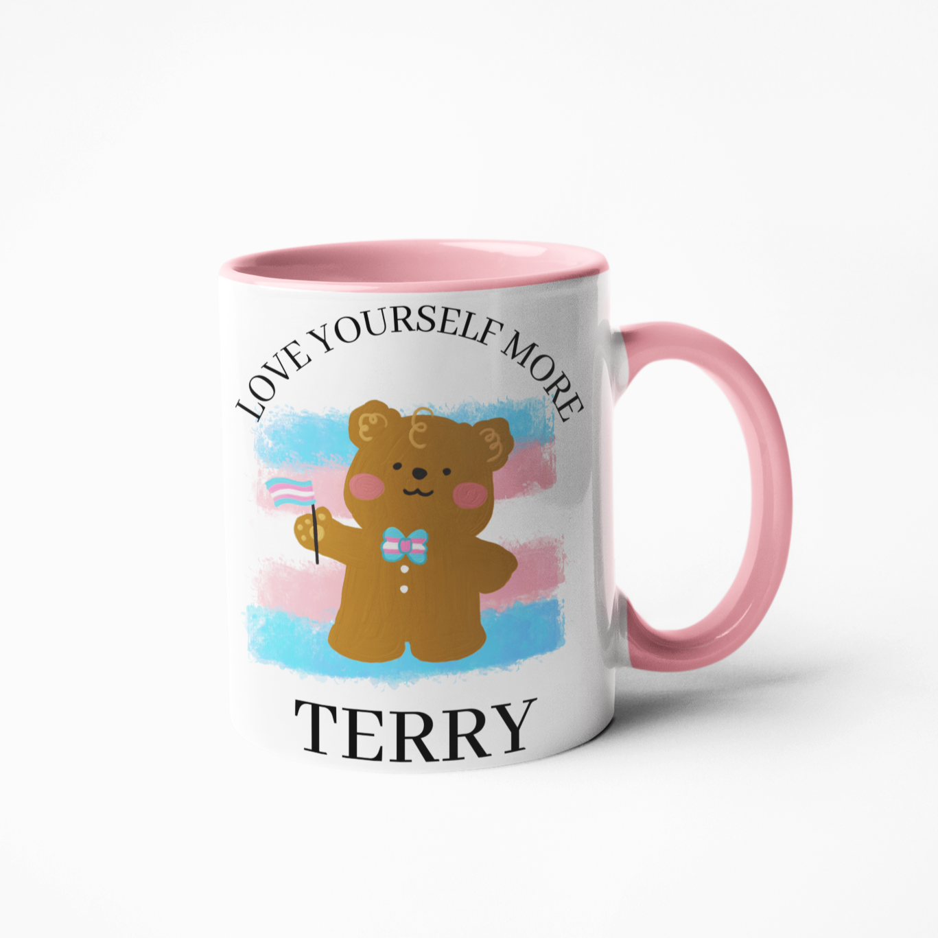 Love yourself more trans pride coffee mug LGBTQIA